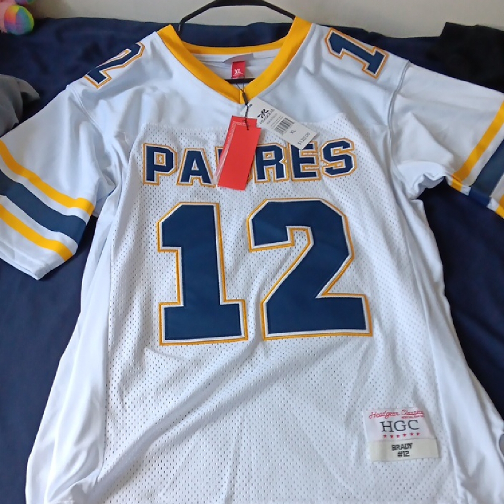 Tom Brady # 12 High School Football Padres Jersey By HGC